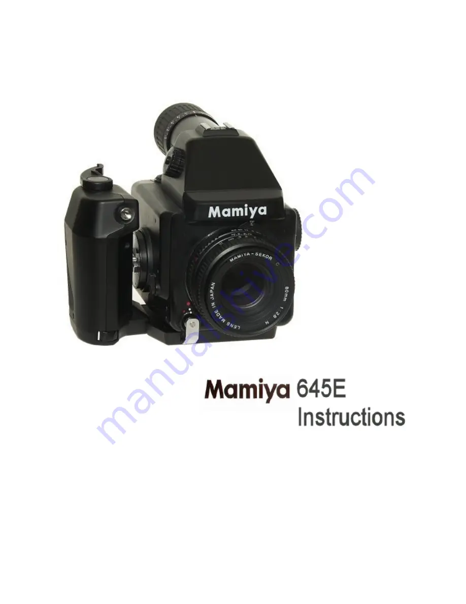 Mamiya 645E Instruction Manual Download Page 1