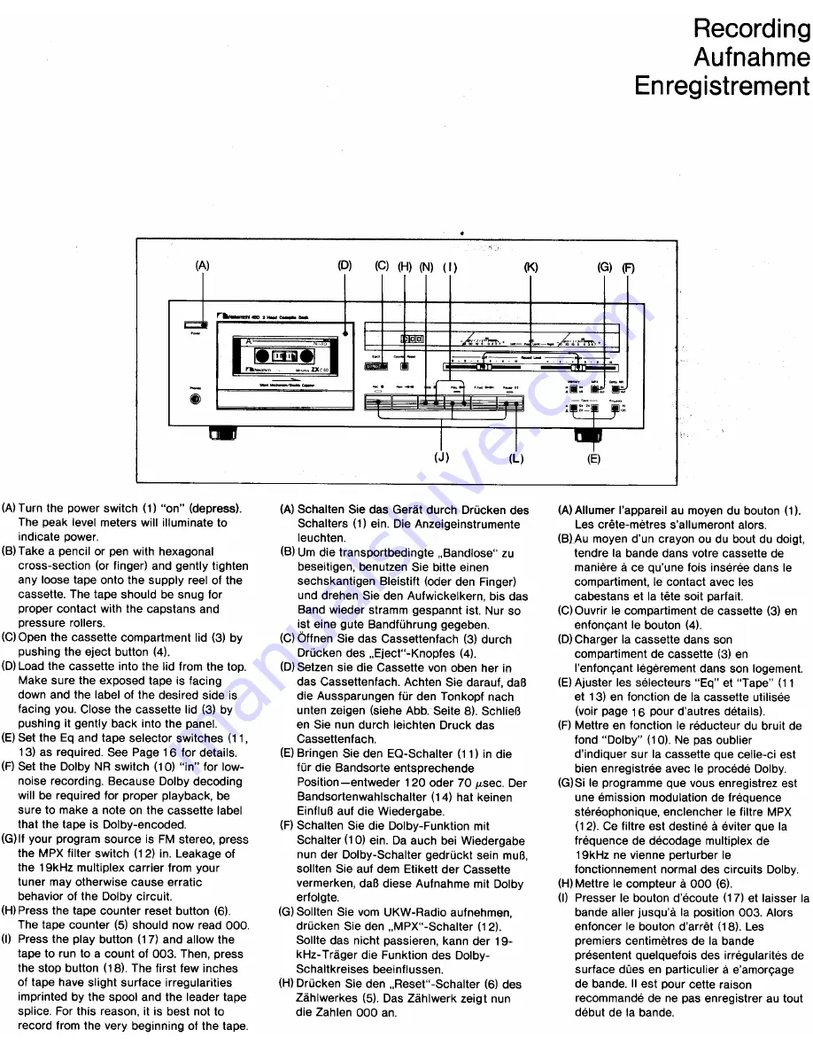 Nakamichi 480 Скачать руководство пользователя страница 13