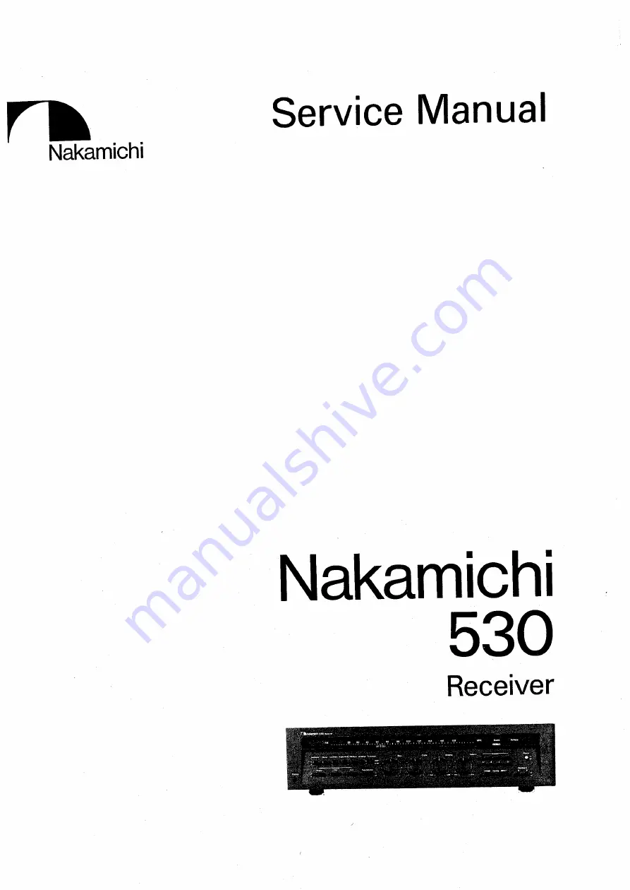 Nakamichi 530 Service Manual Download Page 1