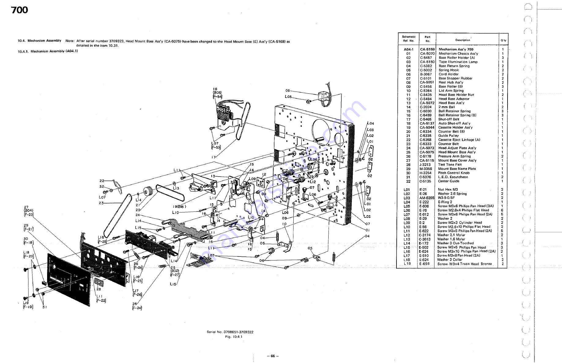 Nakamichi 700 Service Manual Download Page 66