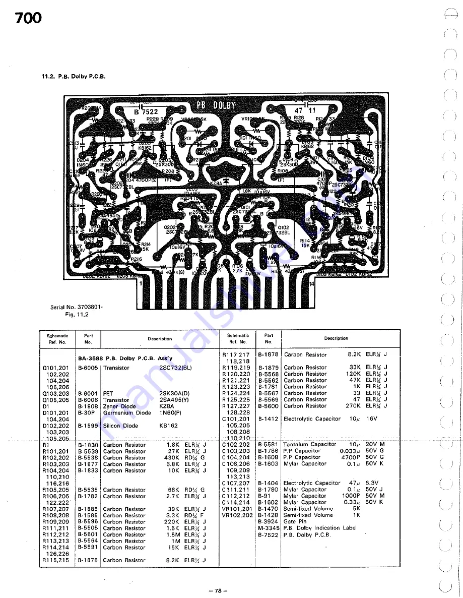 Nakamichi 700 Service Manual Download Page 78