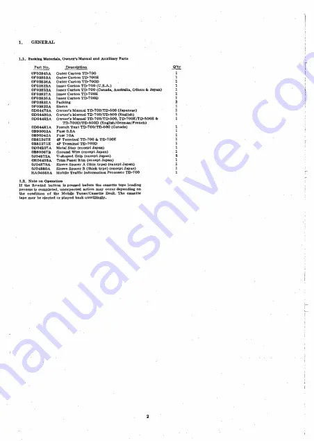 Nakamichi TD-700 Service Manual Download Page 3