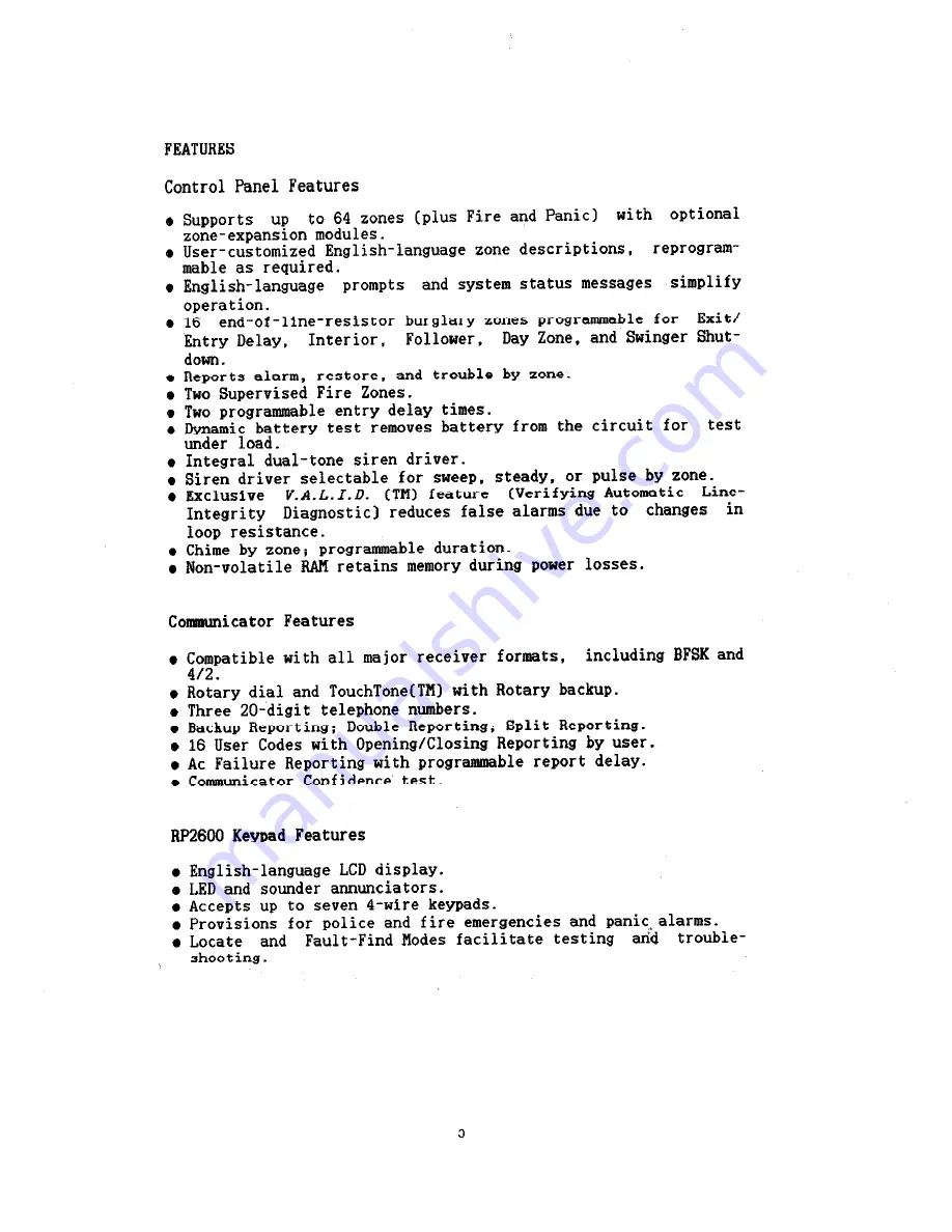 NAPCO Magnum Alert 2600 Operating & Installation Instructions Manual Download Page 3