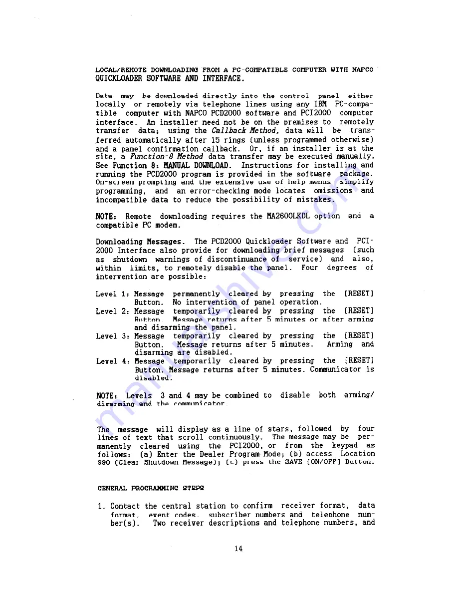 NAPCO Magnum Alert 2600 Operating & Installation Instructions Manual Download Page 14