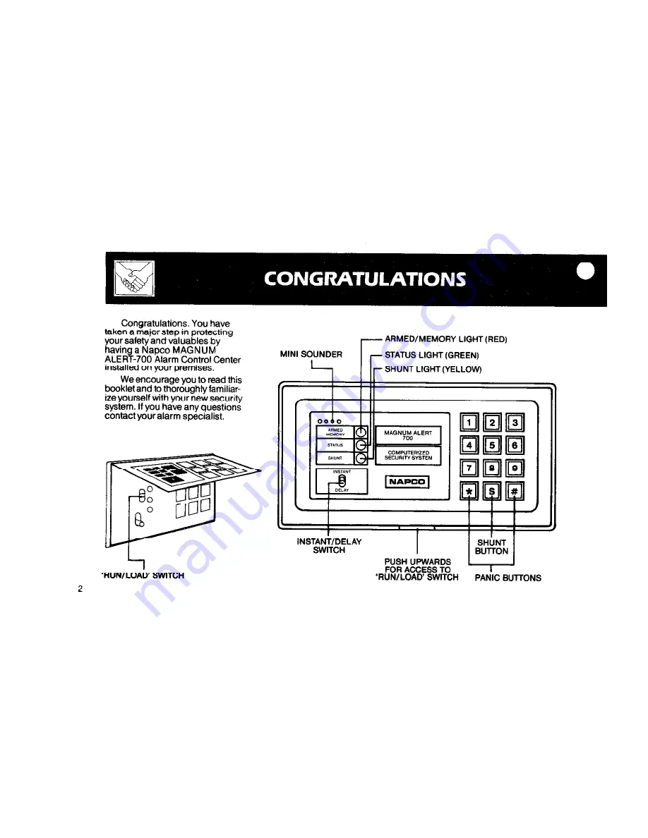 NAPCO Magnum Alert-700 Скачать руководство пользователя страница 2