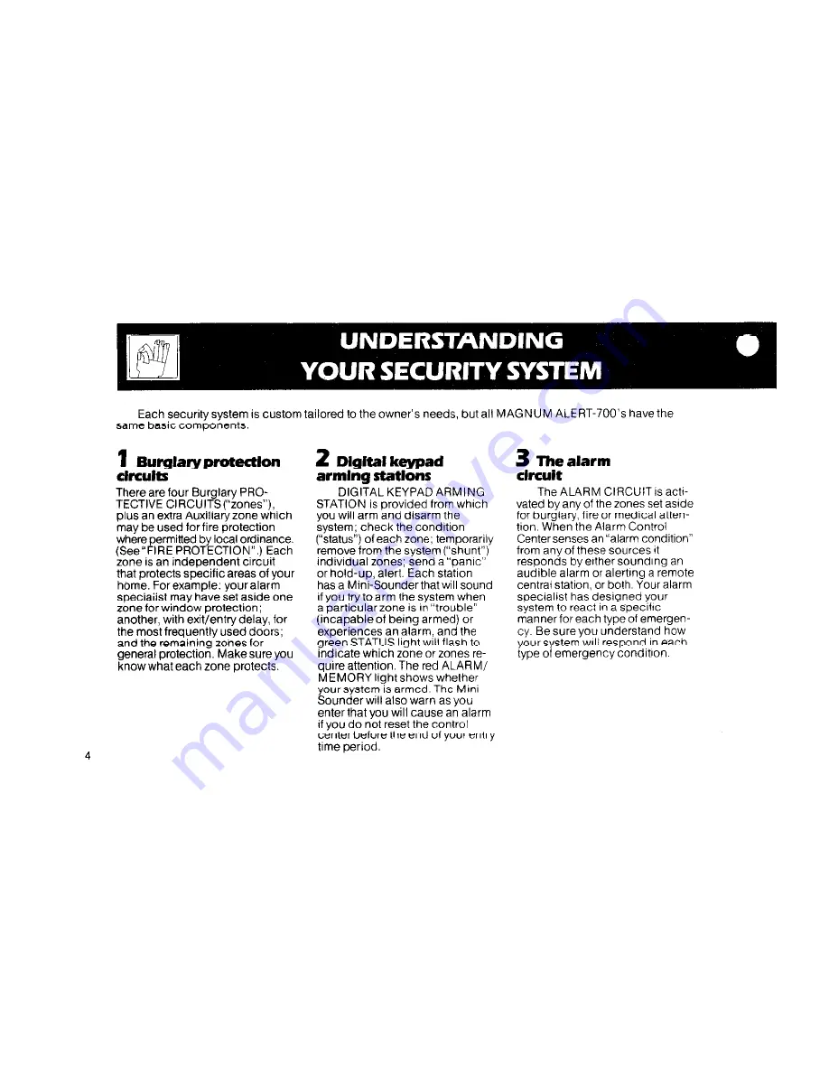 NAPCO Magnum Alert-700 Manual Download Page 4