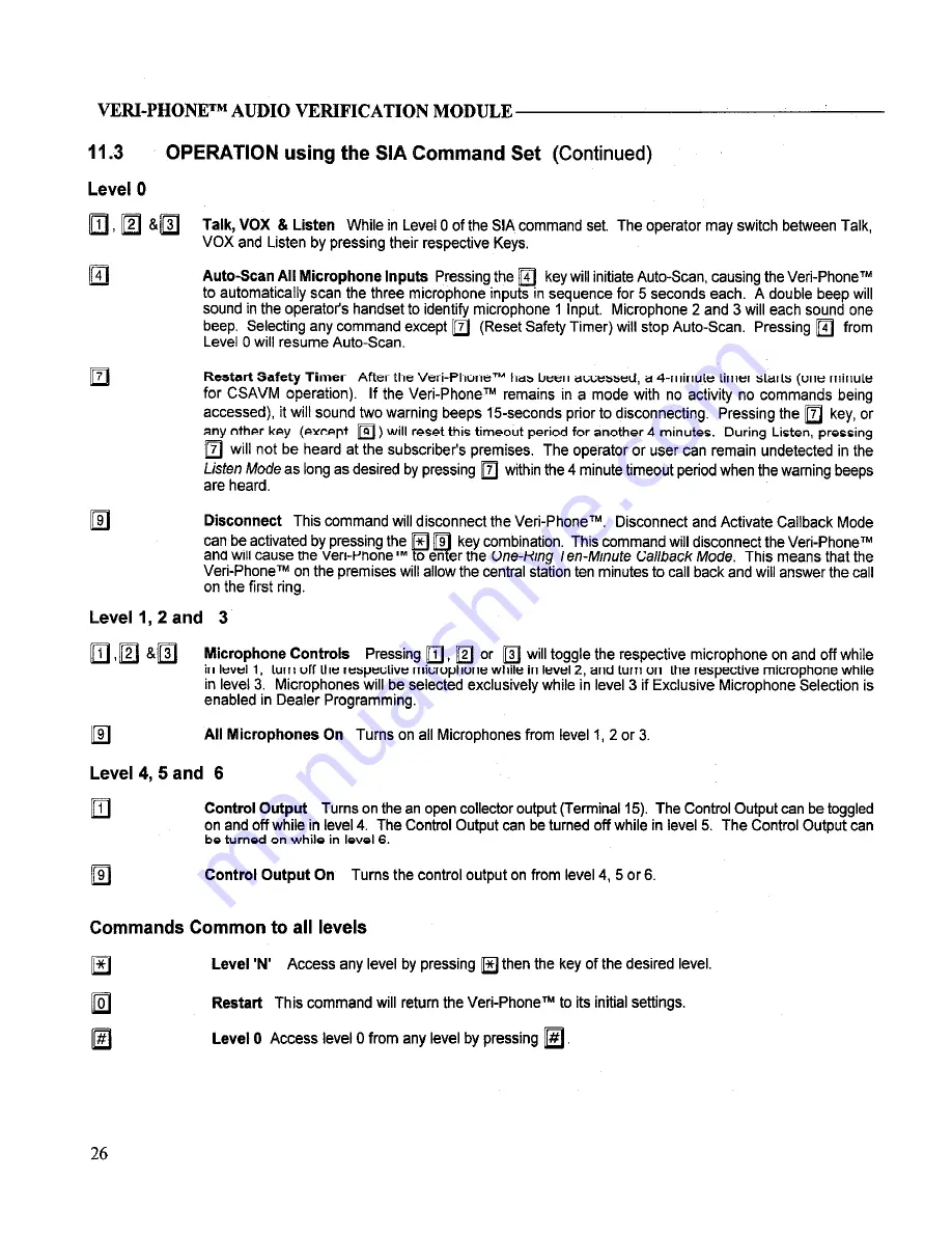 NAPCO Veri-Phone User Manual Download Page 26