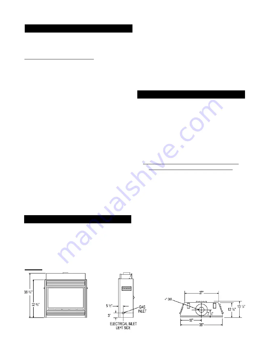 Napoleon BGNV36N Installation And Operation Instructions Manual Download Page 4