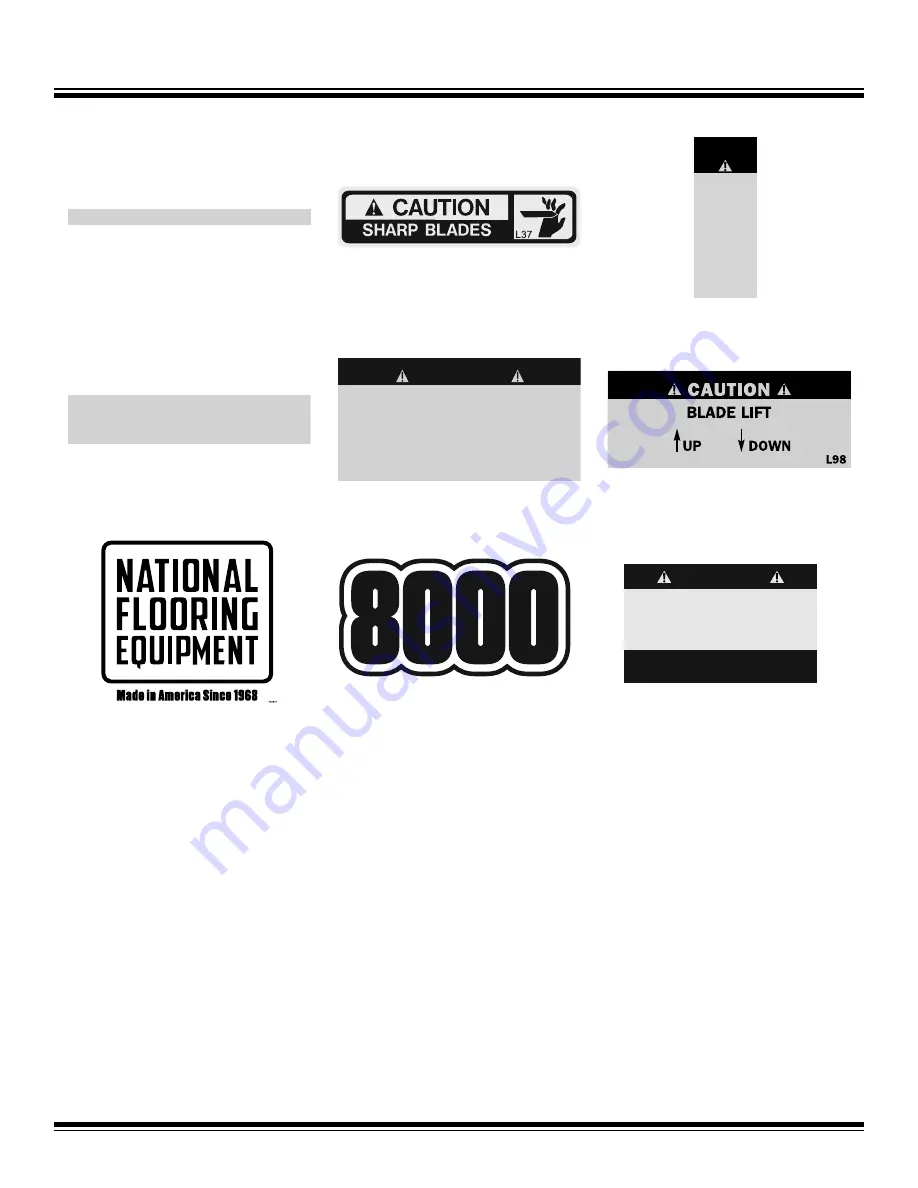 National Flooring Equipment 8000 Manual Download Page 53