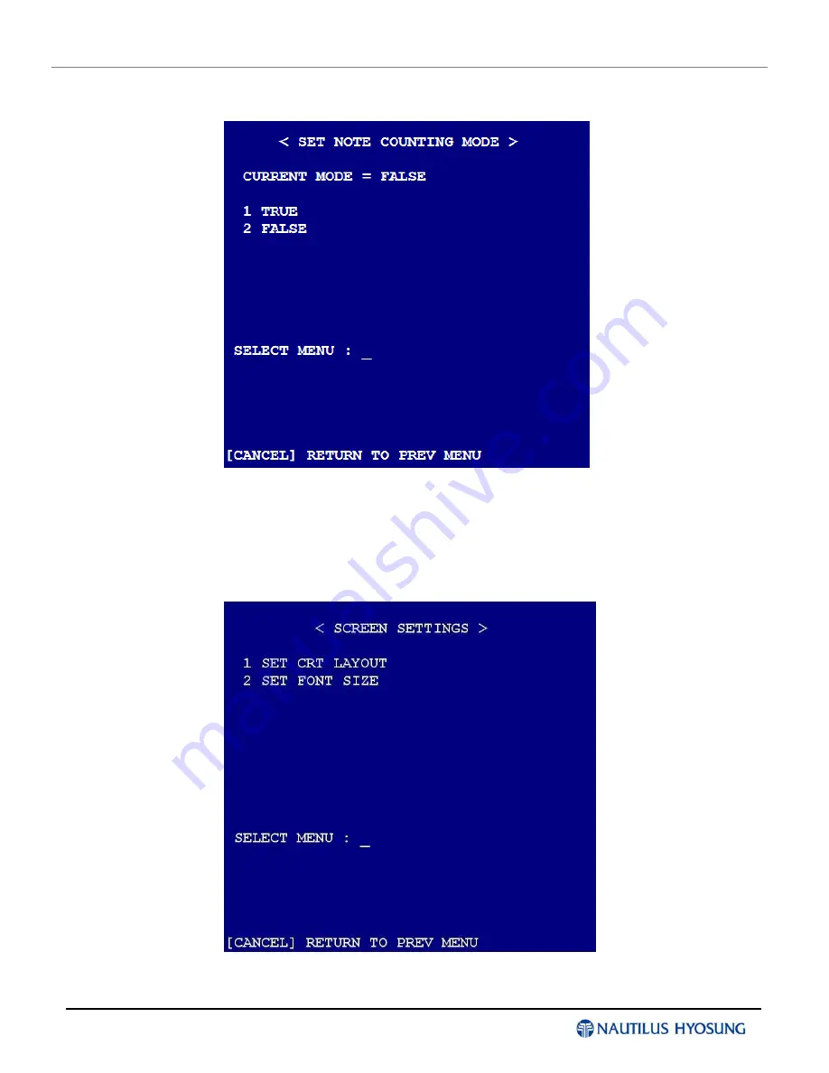 Nautilus Hyosung MX5300 Operator Function Download Page 93