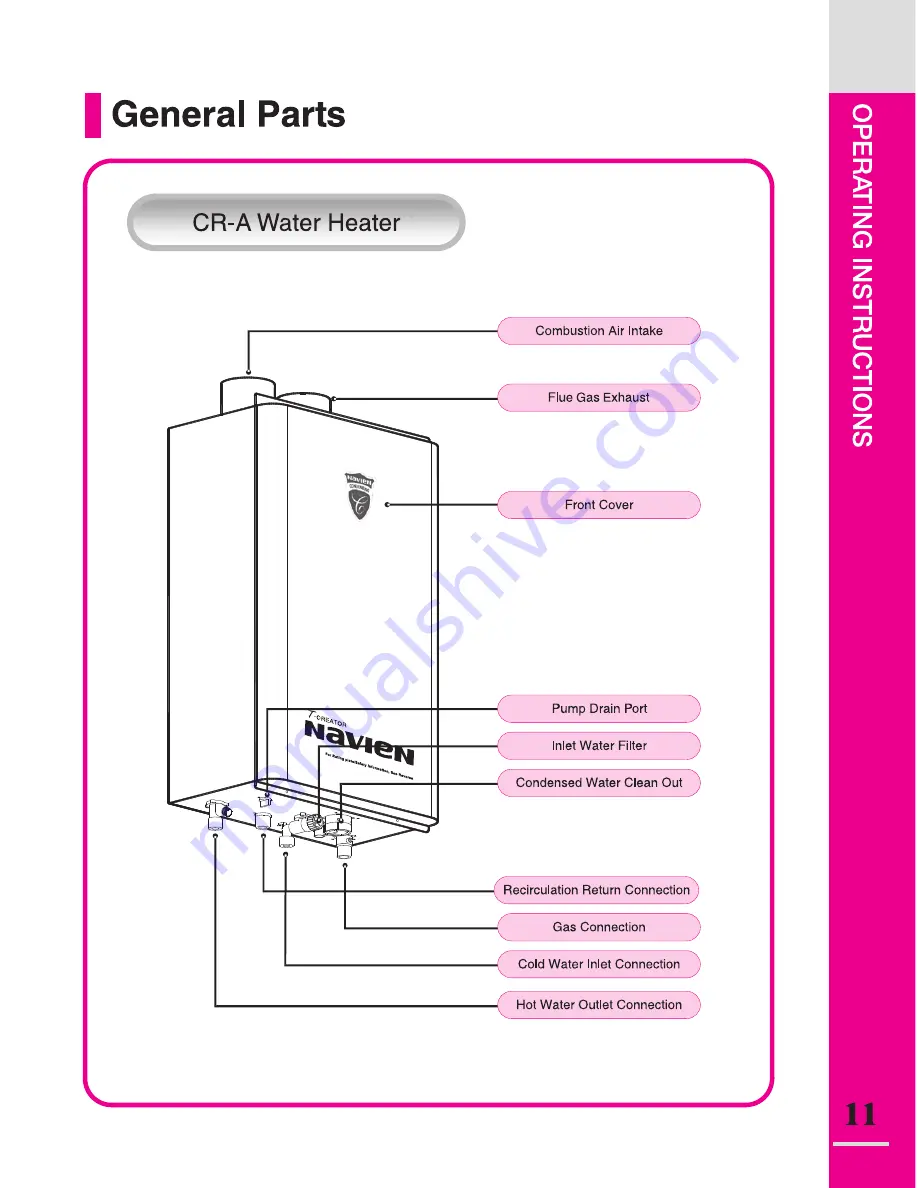 Navien CR-180 Скачать руководство пользователя страница 11