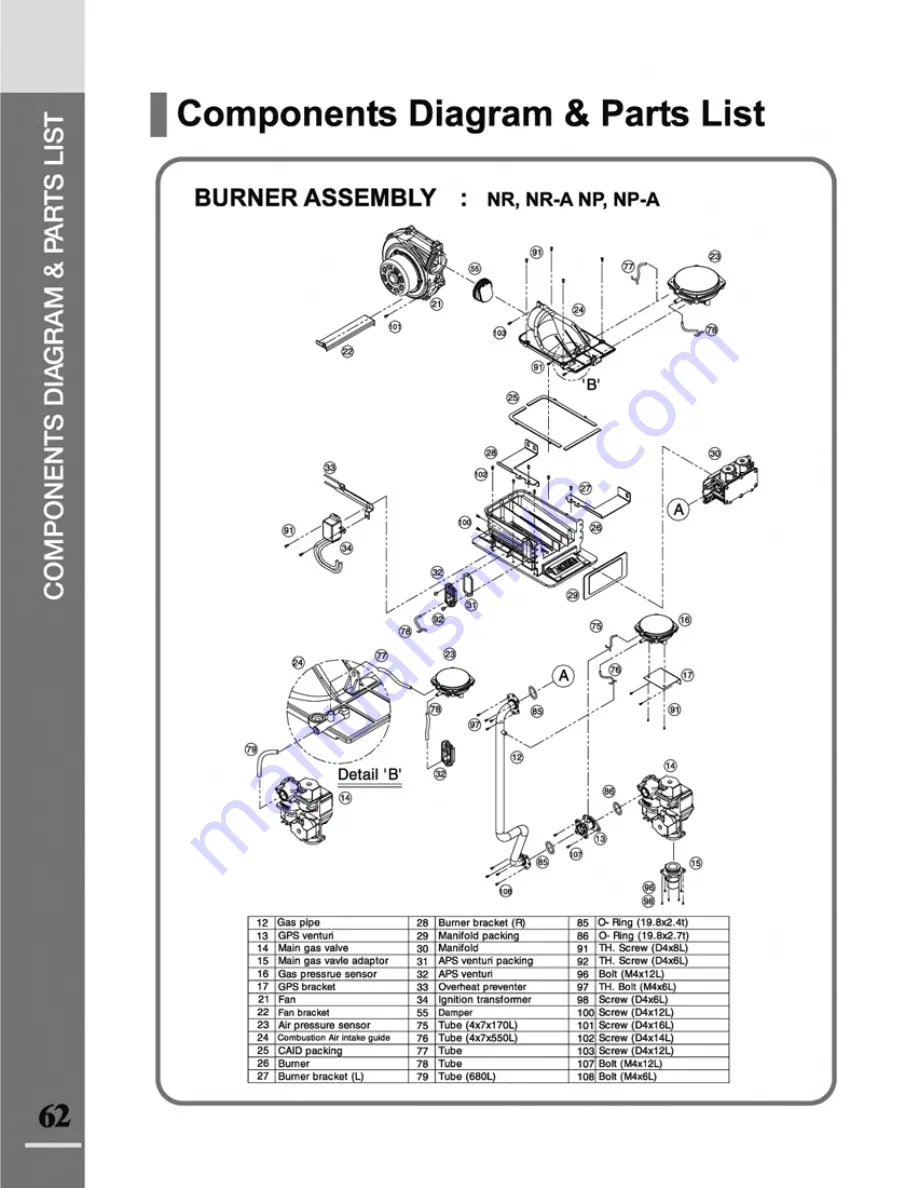 Navien NR-180A Installation Manual Download Page 62