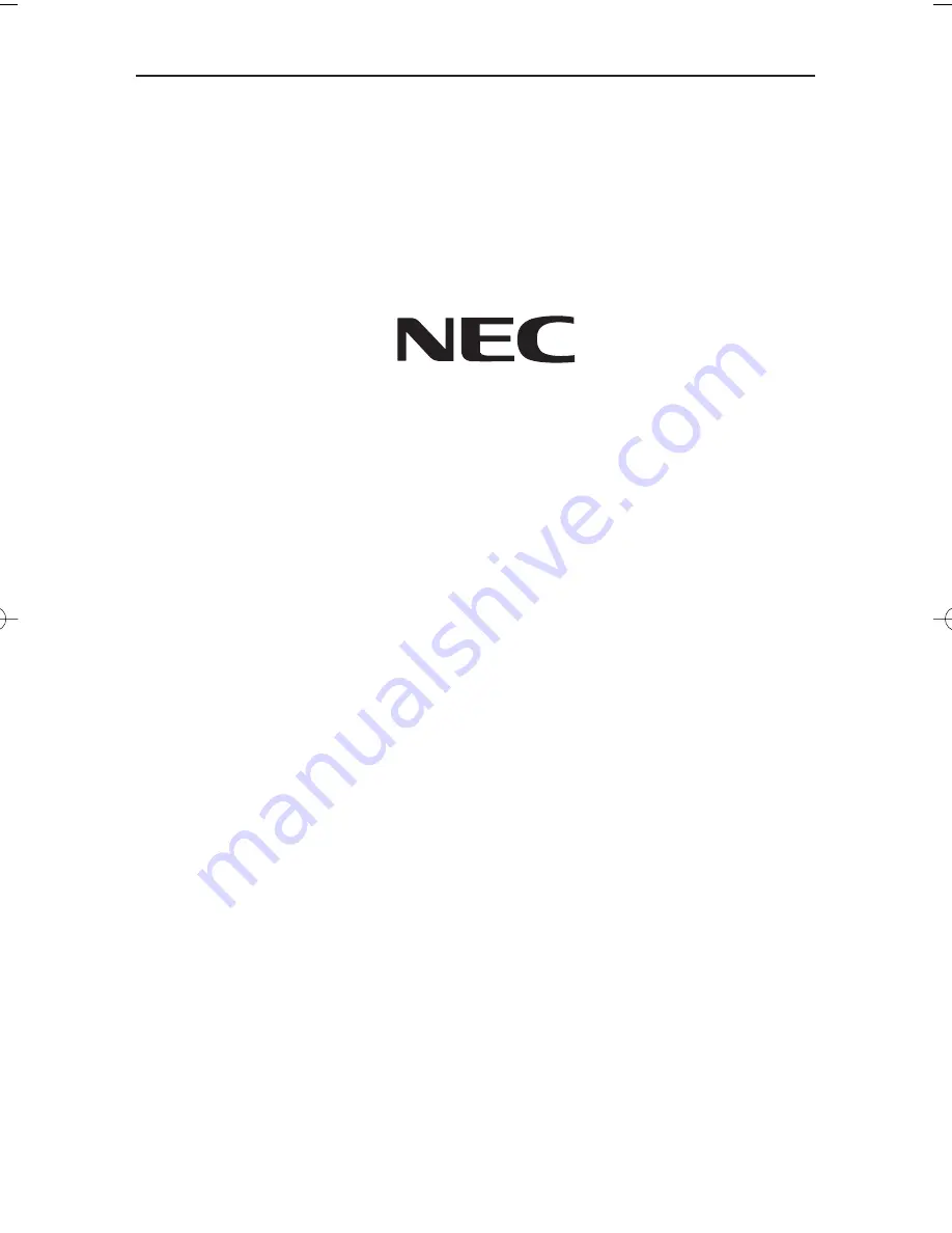 NEC 28i Installation Instructions Manual Download Page 27