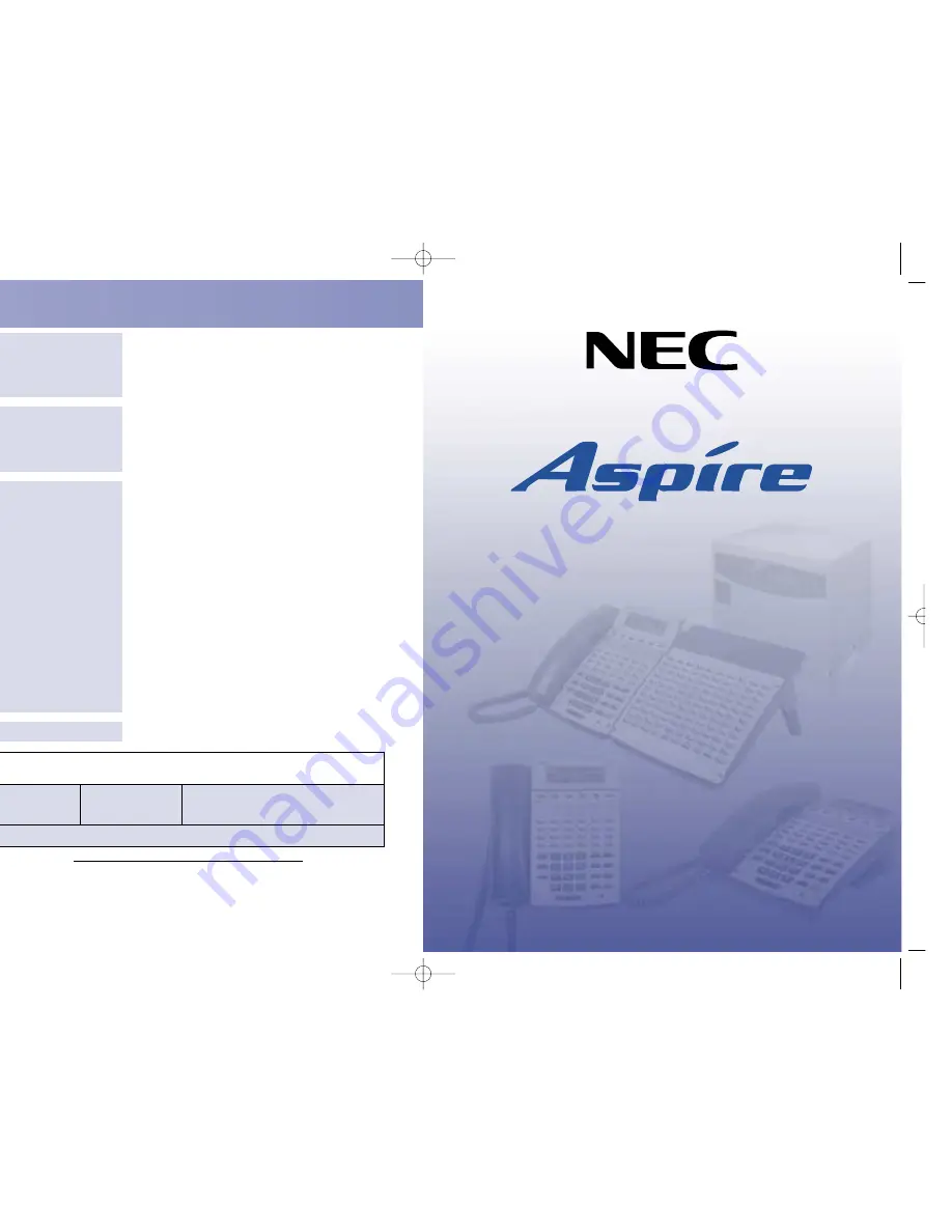 NEC Aspire Quick Reference Manual Download Page 6