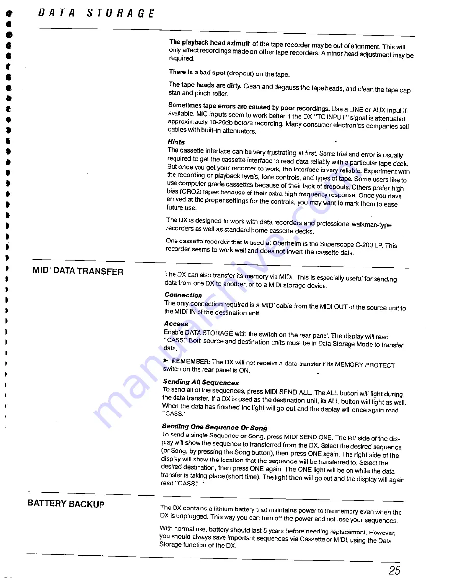 Oberheim DX Owner'S Manual Download Page 30