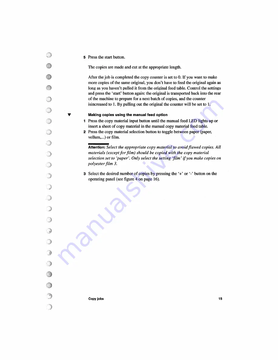 Oce 7055 User Manual Download Page 15