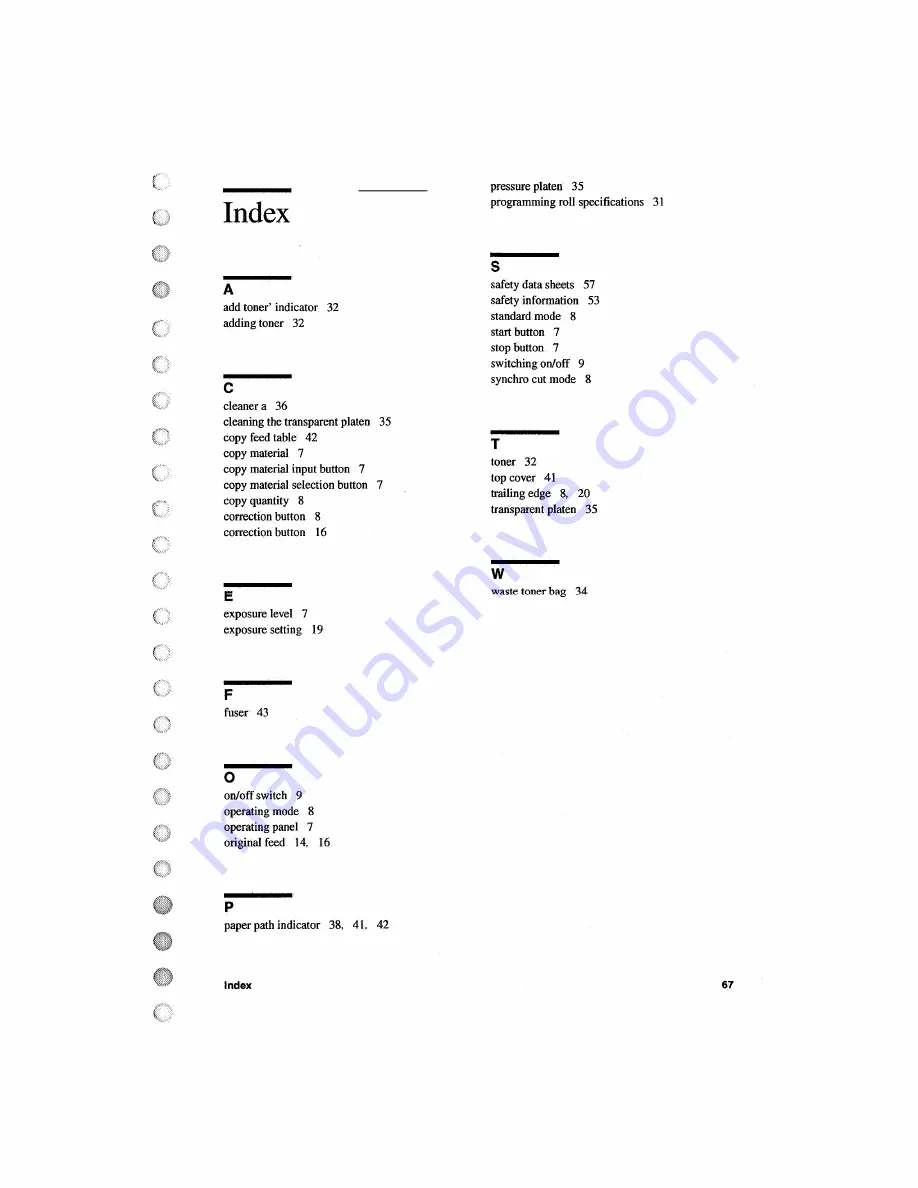 Oce 7055 User Manual Download Page 67