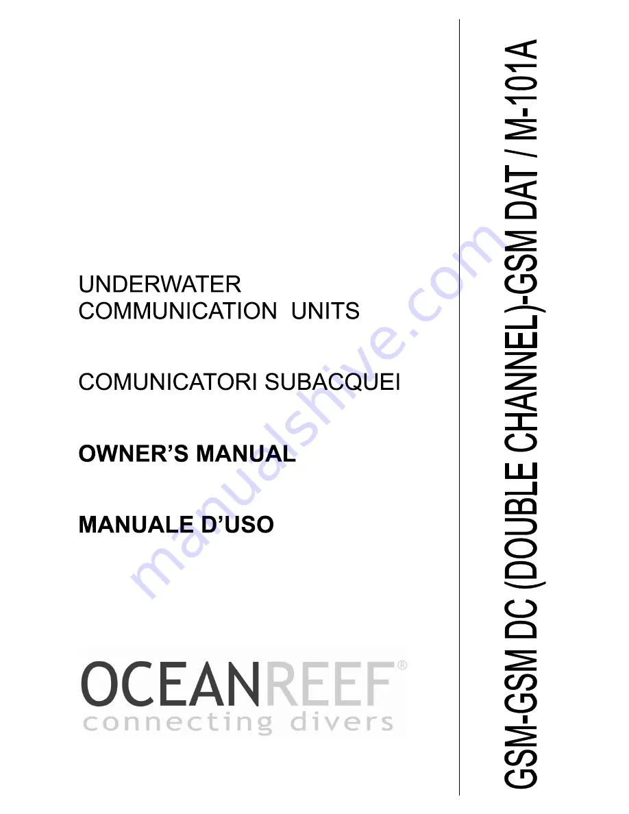 Ocean Reef GSM Owner'S Manual Download Page 1