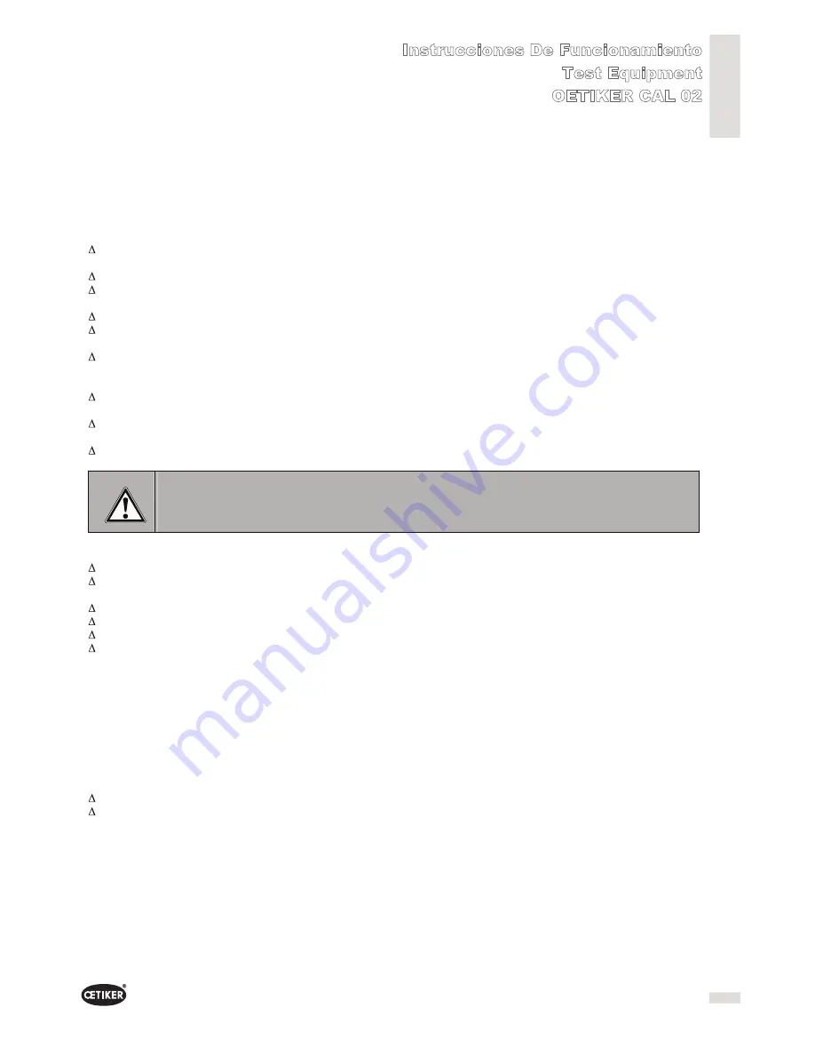 OETIKER CAL 02 Operating Instructions Manual Download Page 15