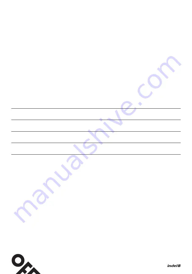 Off Indel B CRUISE Instructions For Use Manual Download Page 3