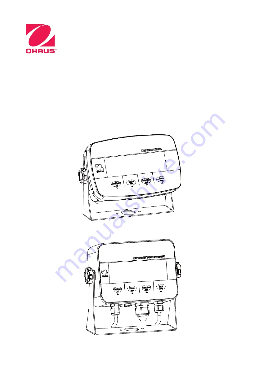 OHAUS Defender 3000 Instruction Manual Download Page 1