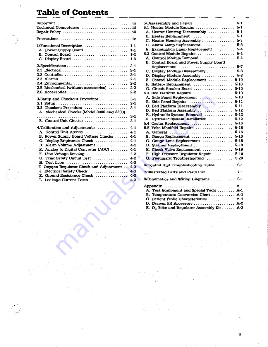 Ohmeda 3000 Service Manual Download Page 3