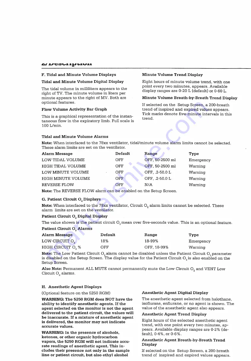 Ohmeda 5250 Operation And Maintenance Manual Download Page 19