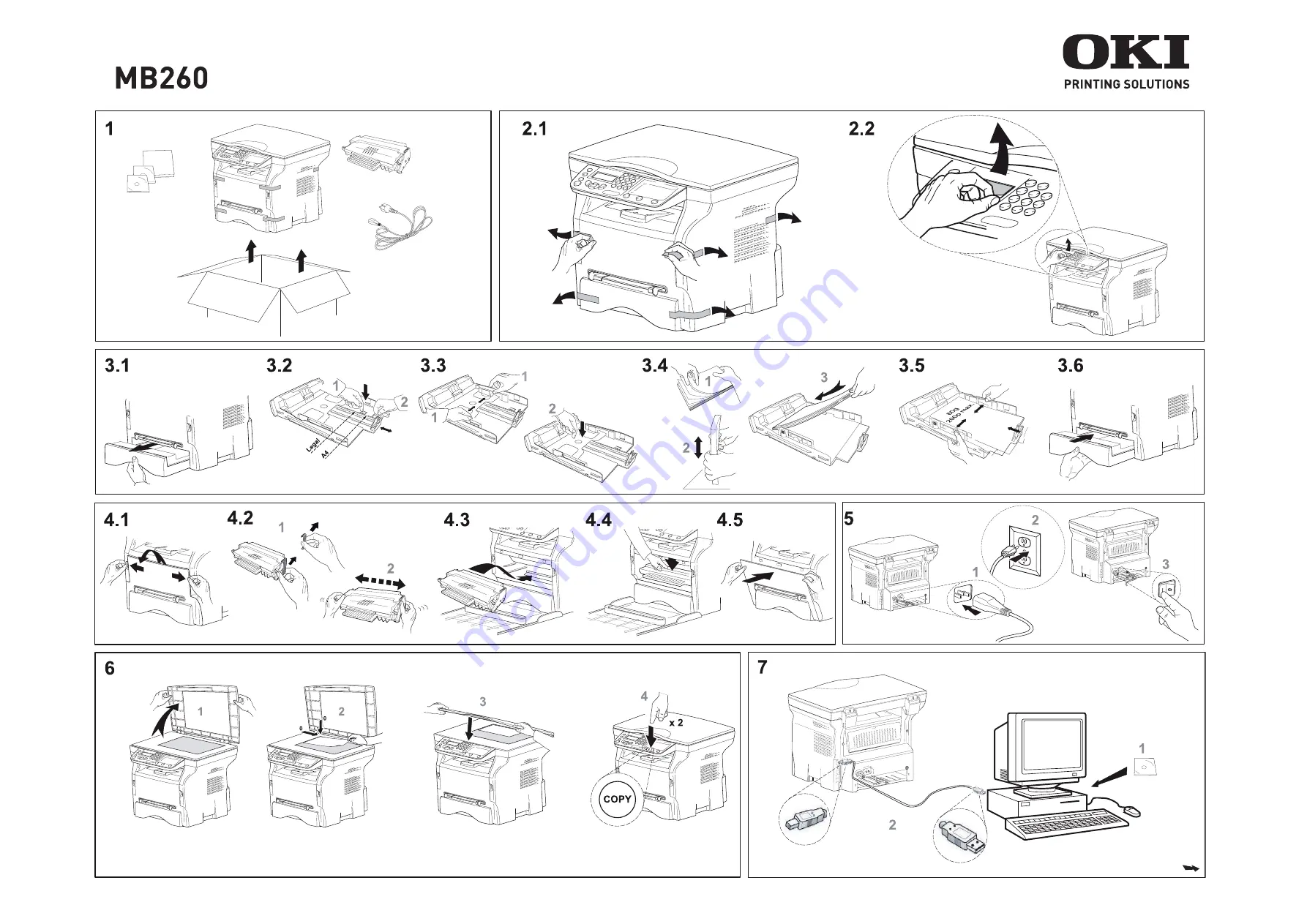 Oki MB 260 Quick Start Manual Download Page 1