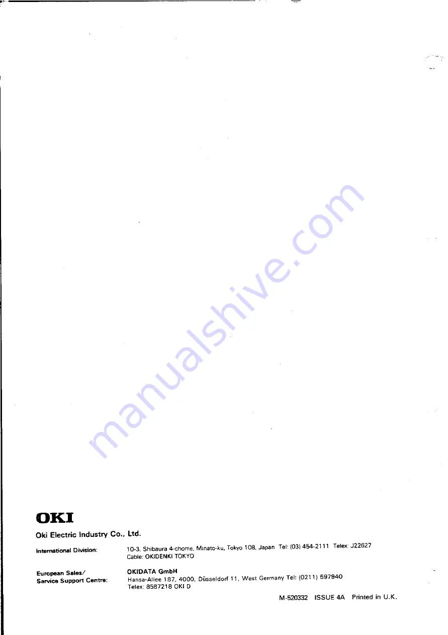 Oki Microline 182 Maintenance Manual Download Page 210