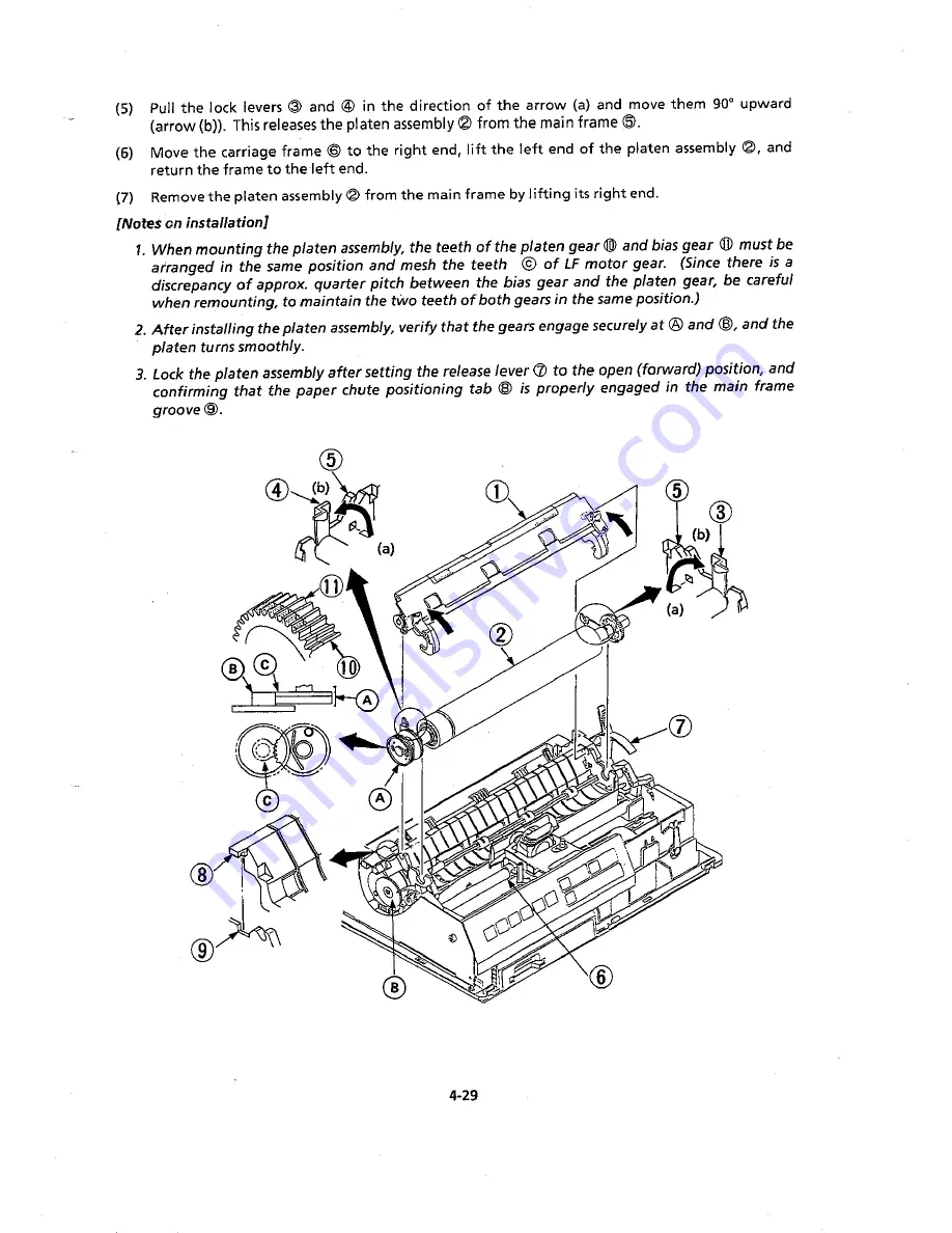 Oki Microline 390 Maintenance Manual Download Page 88