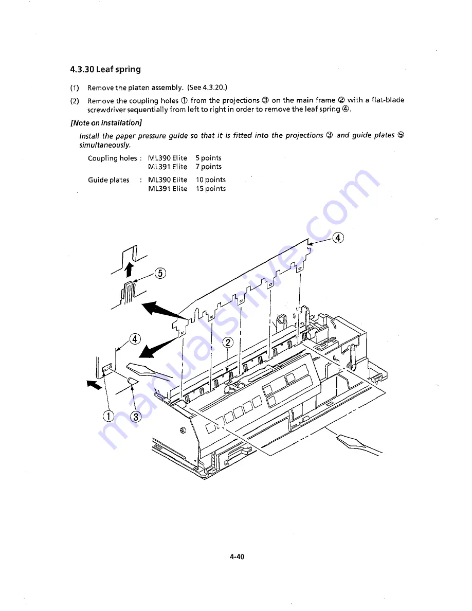 Oki Microline 390 Maintenance Manual Download Page 99