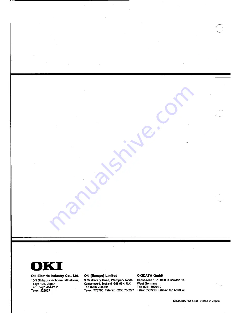 Oki Microline 390 Maintenance Manual Download Page 174