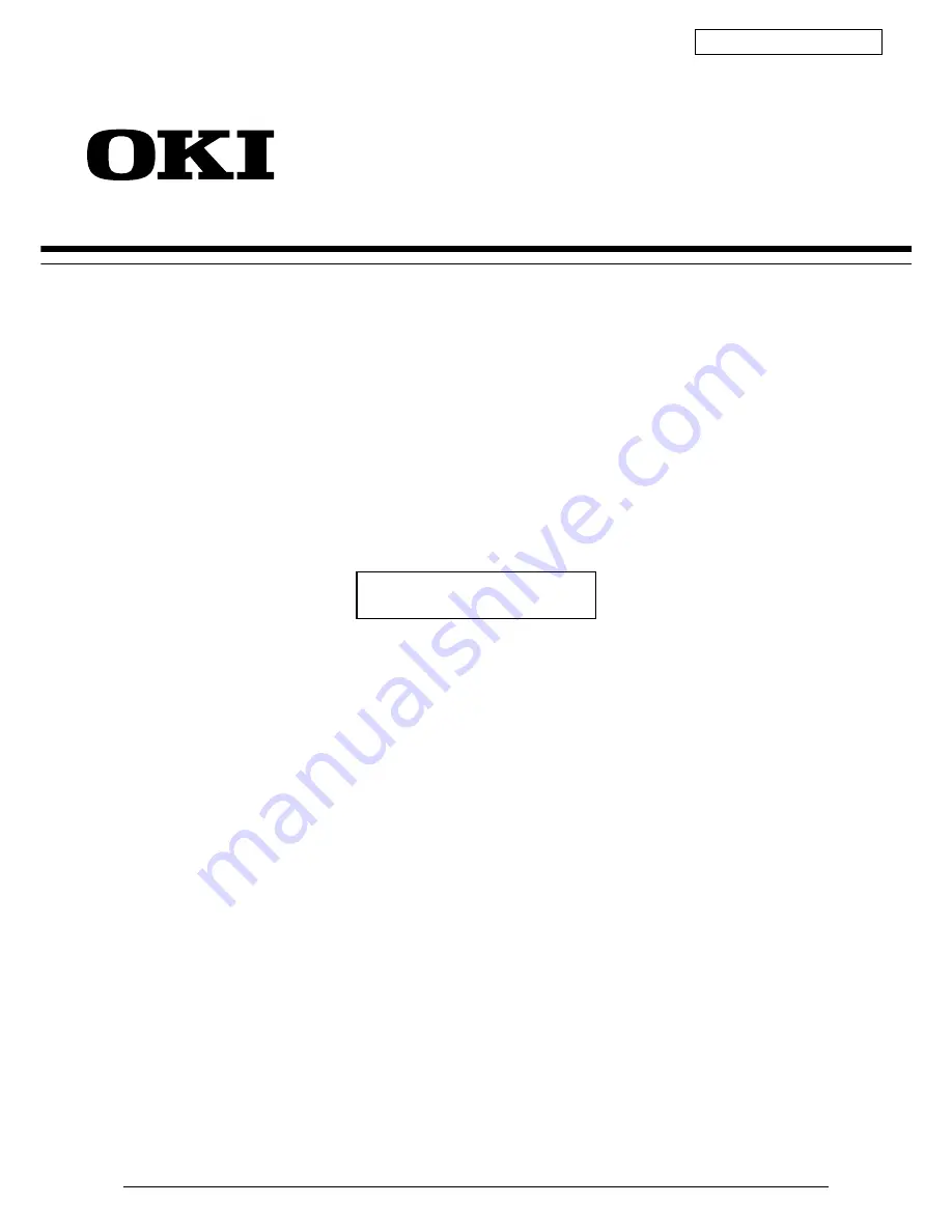 Oki ML421 Series Maintenance Manual Download Page 1