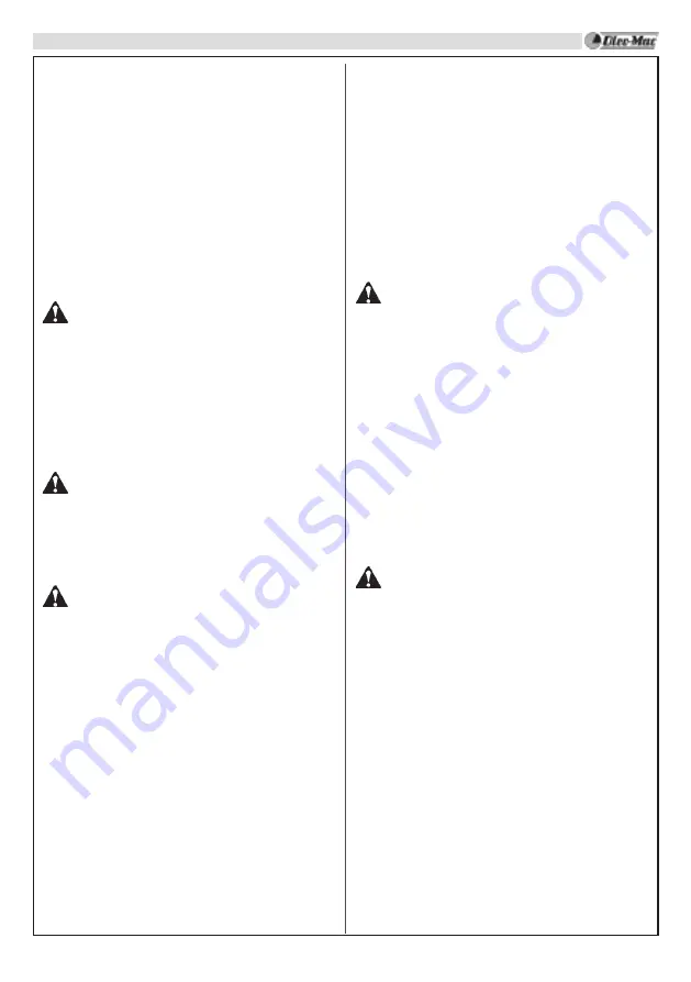 Oleo-Mac BC 22 TR Operator'S Instruction Manual Download Page 10