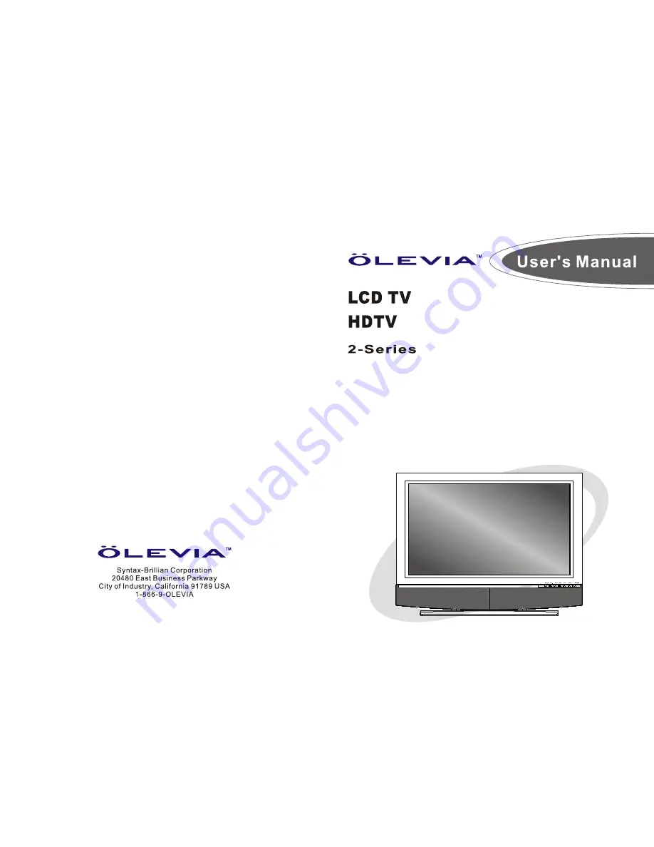 Olevia 237T User Manual Download Page 1