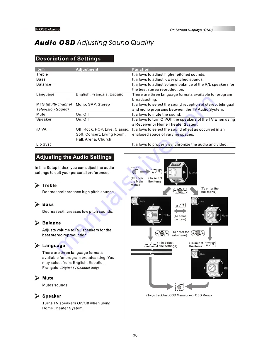 Olevia 237T User Manual Download Page 38