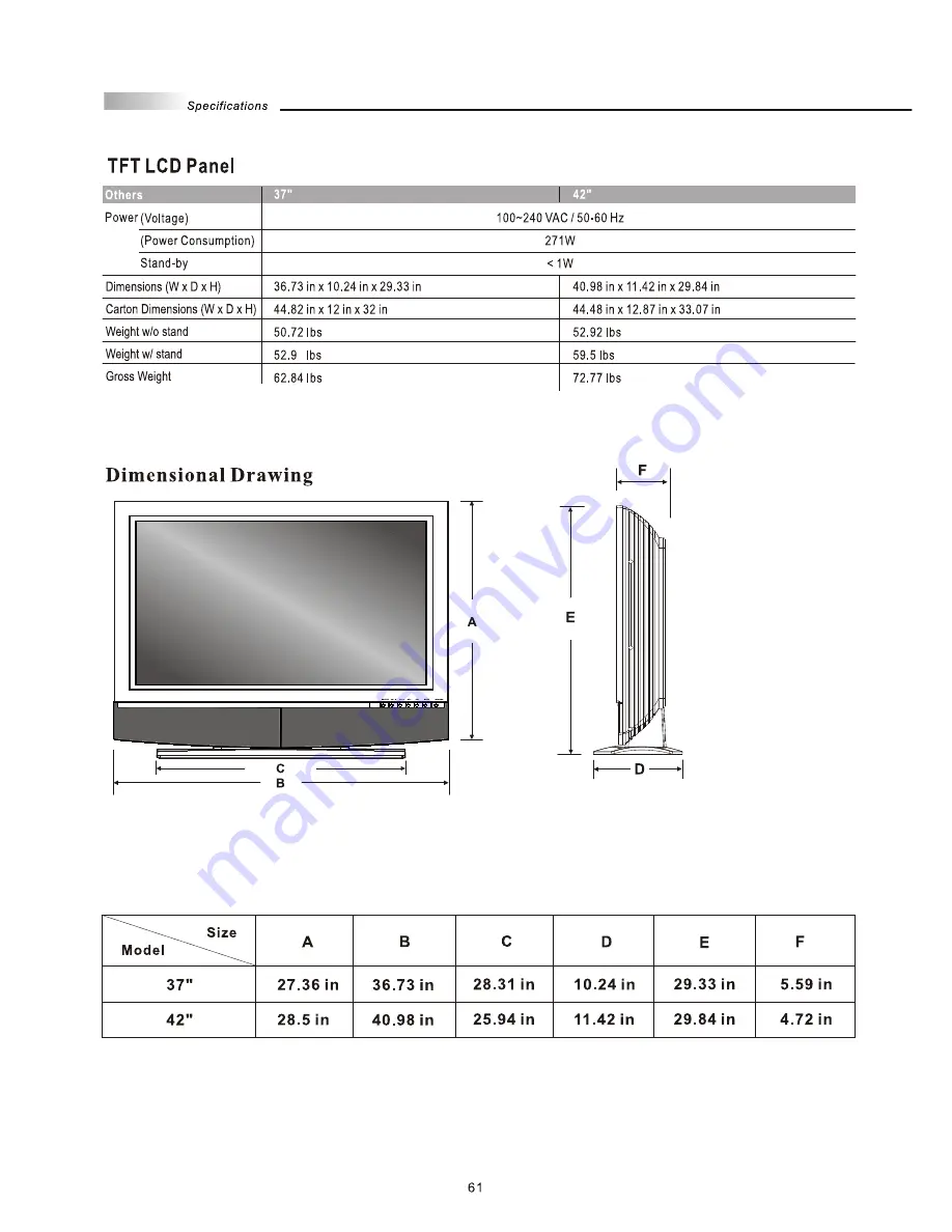 Olevia 237T User Manual Download Page 63