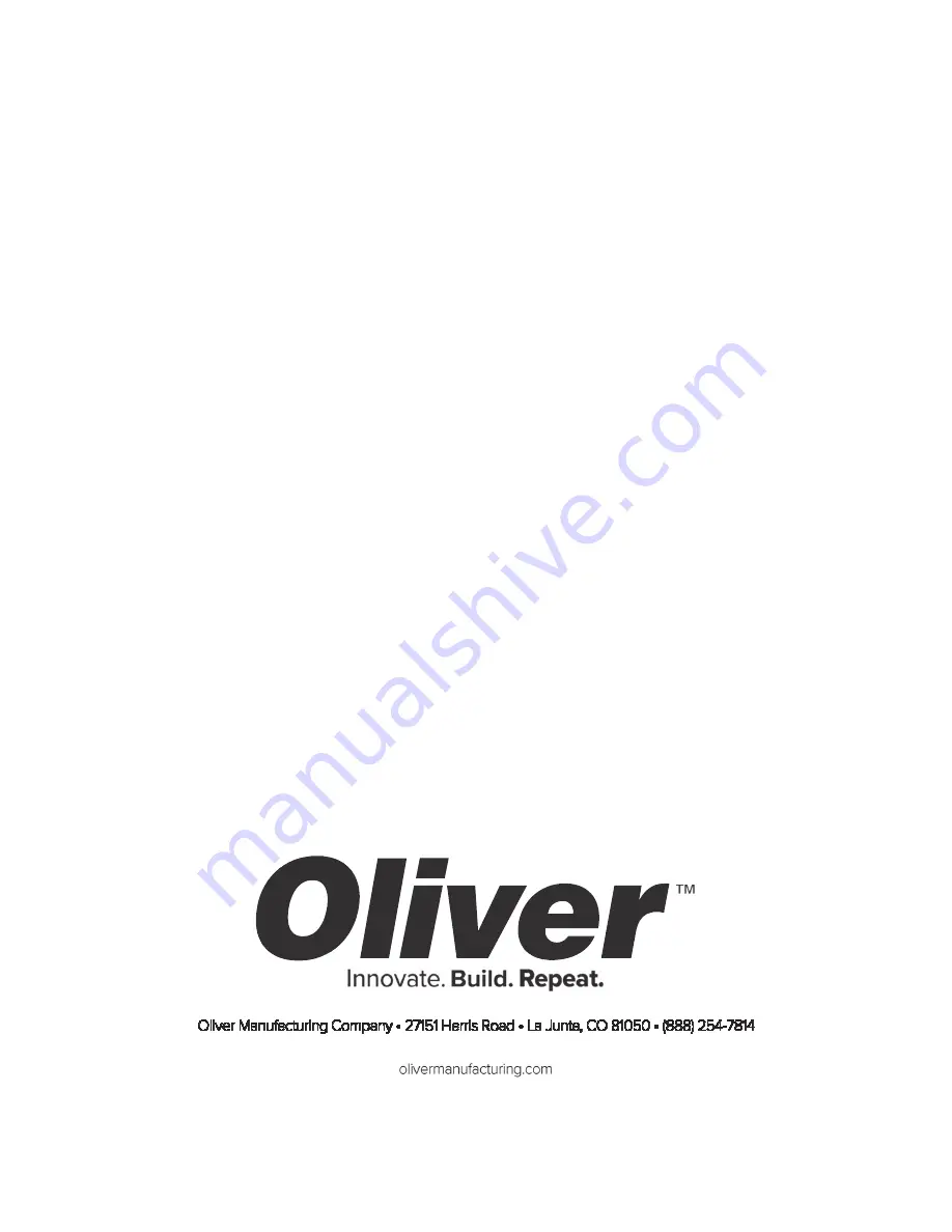 Oliver Platinum Series Operation Manual Download Page 61