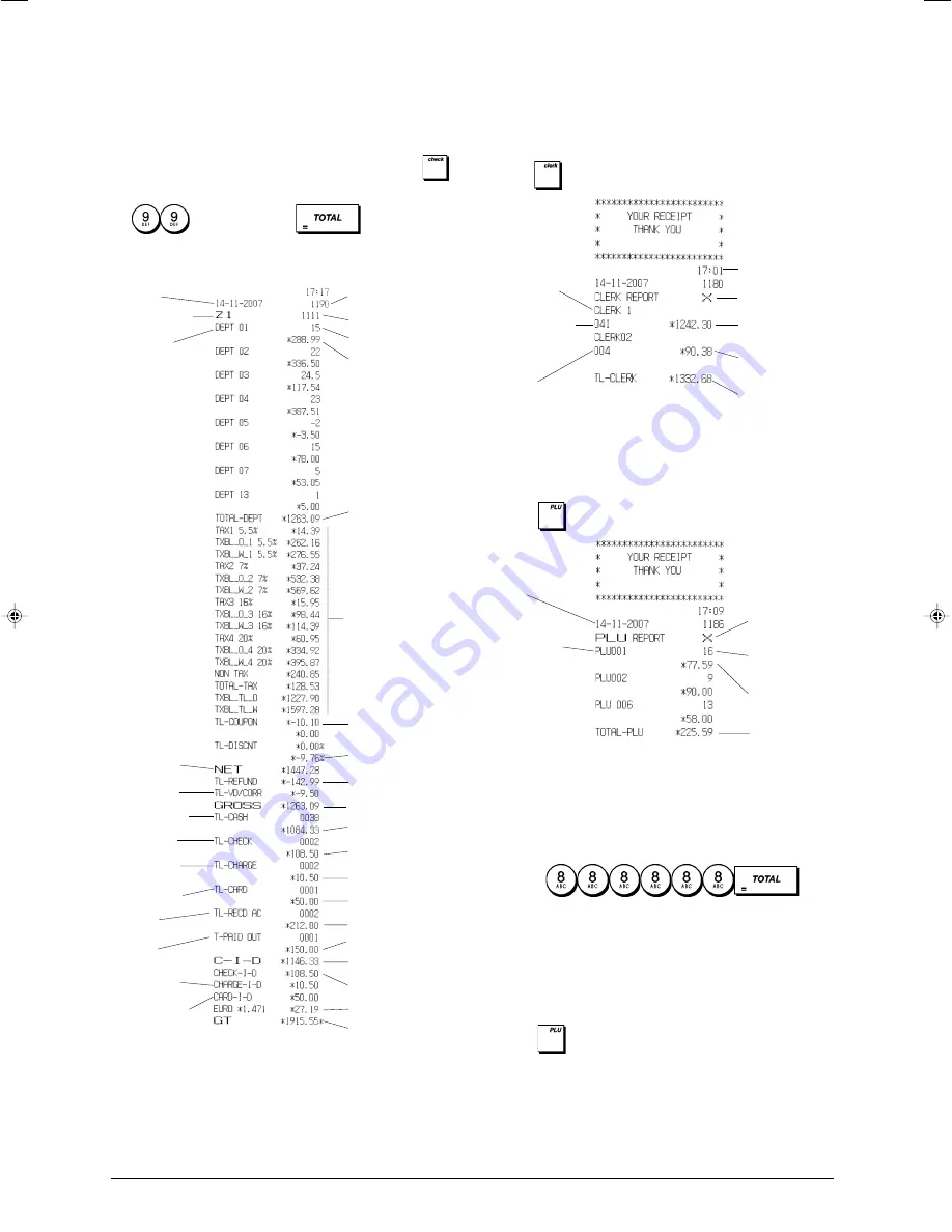 Olivetti ECR 6800 Anwenderhandbuch Download Page 24