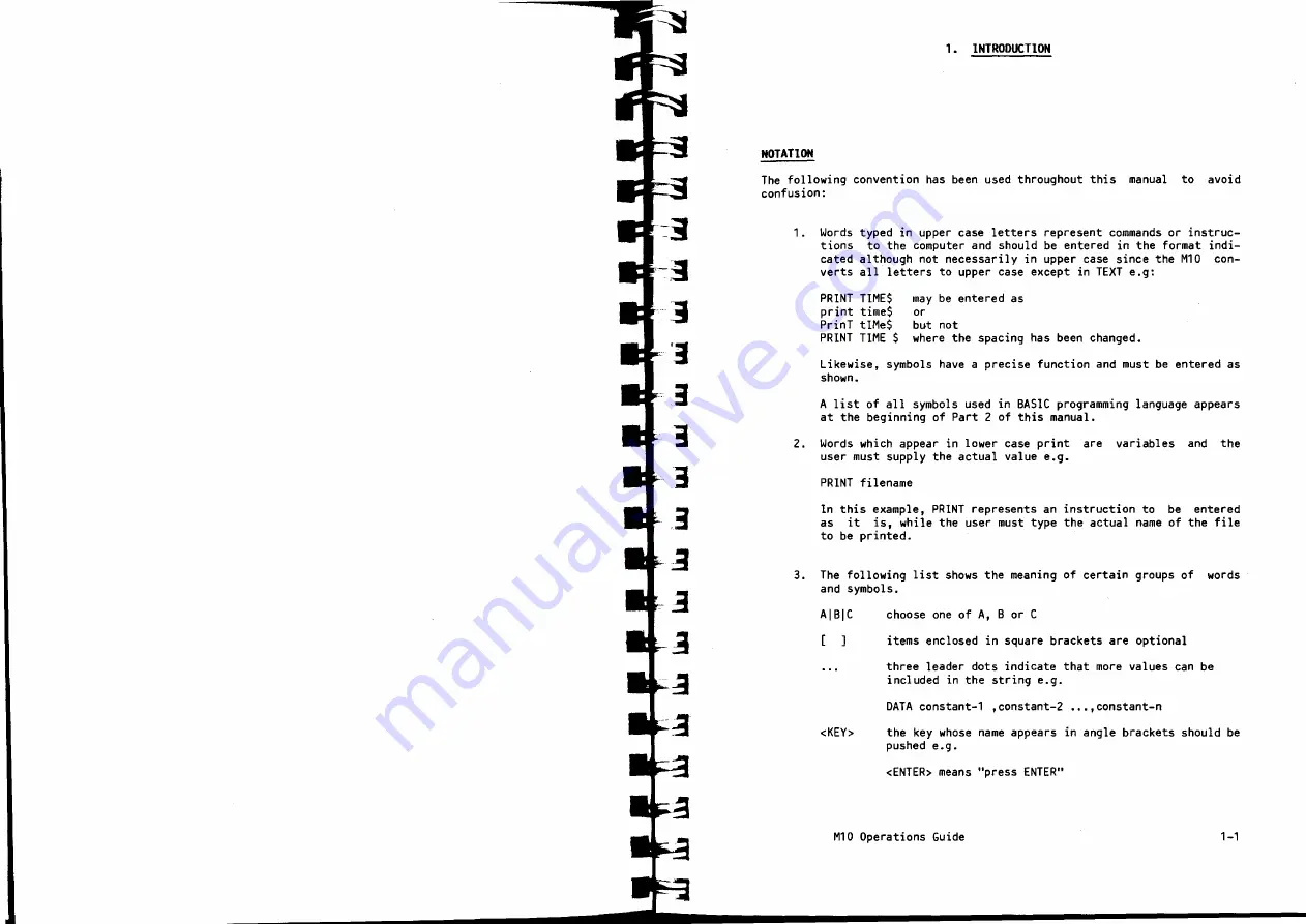 Olivetti M10 Operation Manual Download Page 10