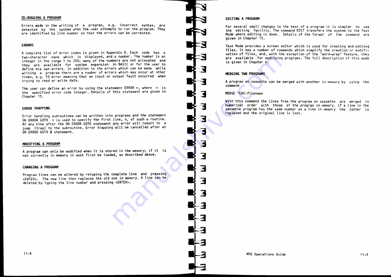 Olivetti M10 Operation Manual Download Page 51