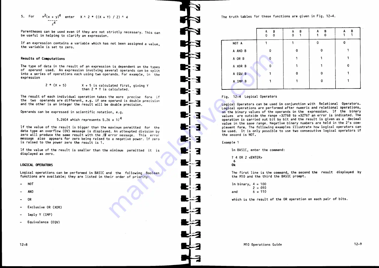 Olivetti M10 Скачать руководство пользователя страница 56