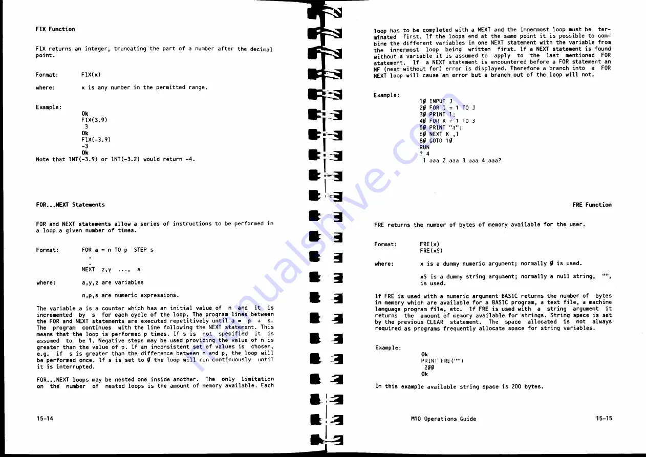 Olivetti M10 Operation Manual Download Page 66