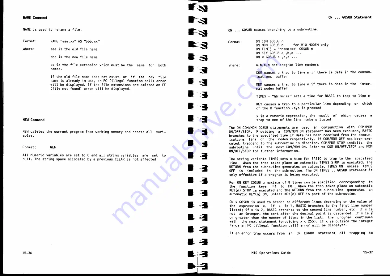 Olivetti M10 Operation Manual Download Page 77