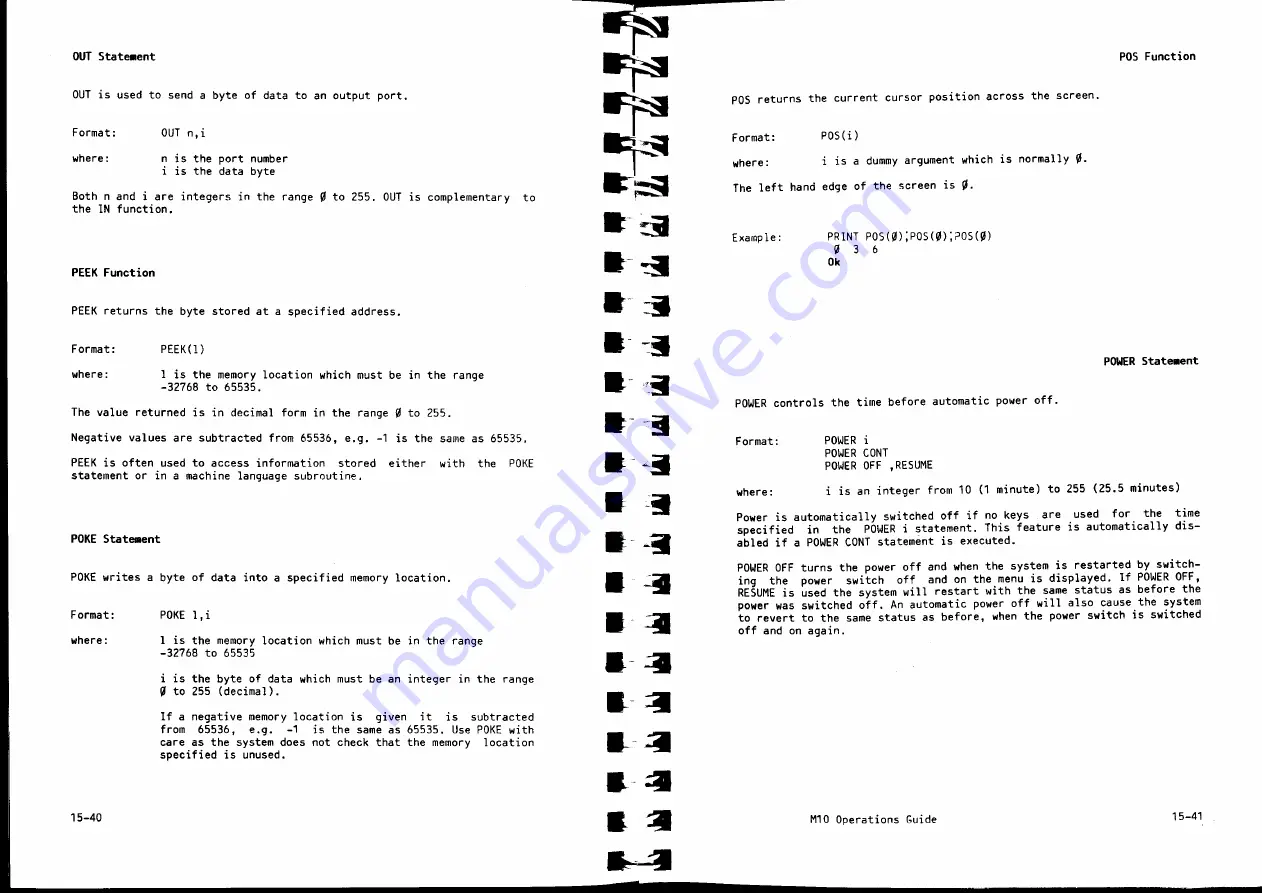 Olivetti M10 Operation Manual Download Page 79