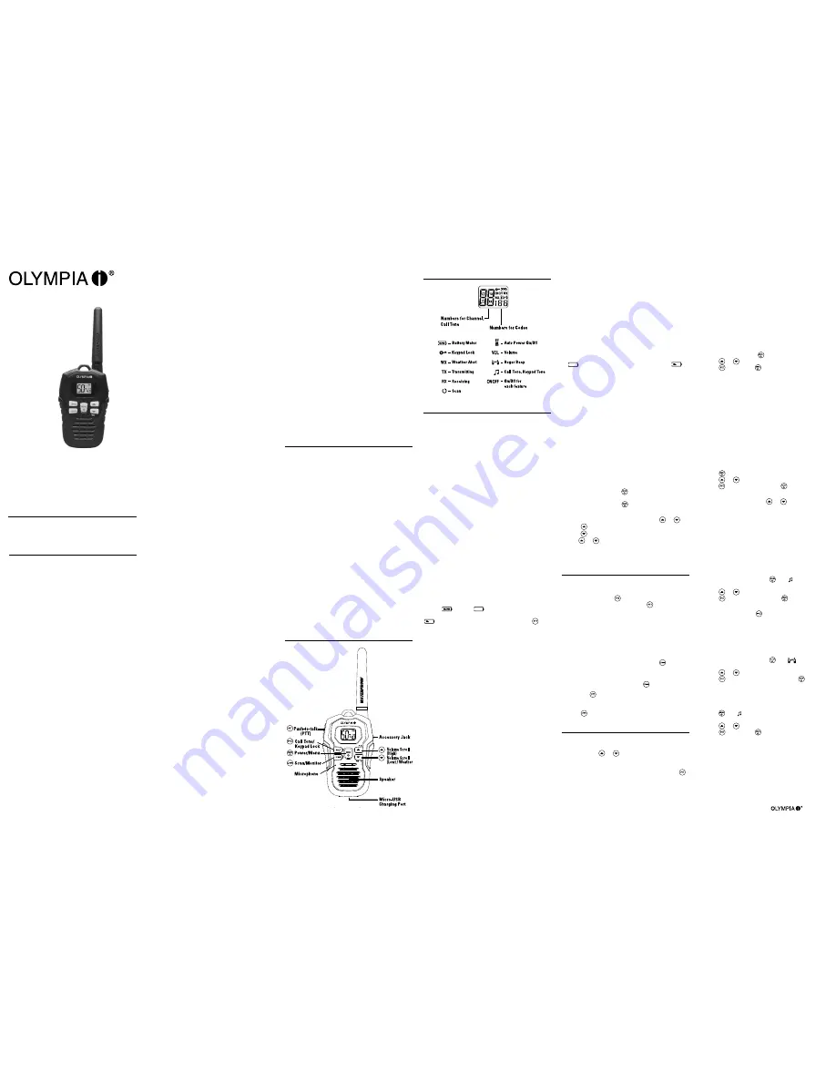 Olympia R100 Series Owner'S Manual Download Page 1