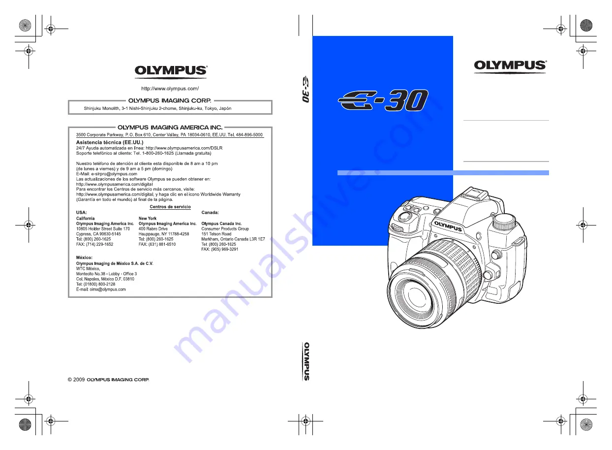 Olympus E-30 Скачать руководство пользователя страница 1