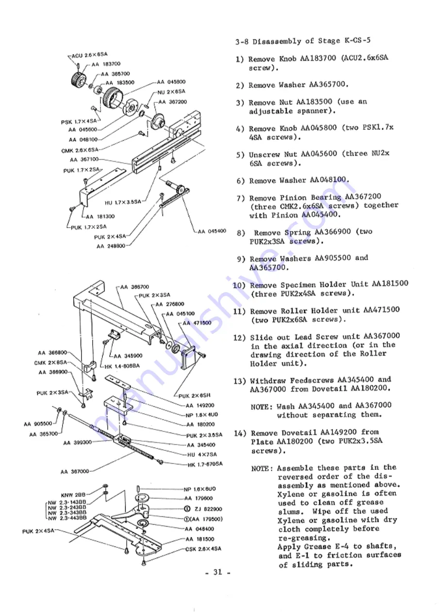 Olympus K Repair Manual Download Page 32