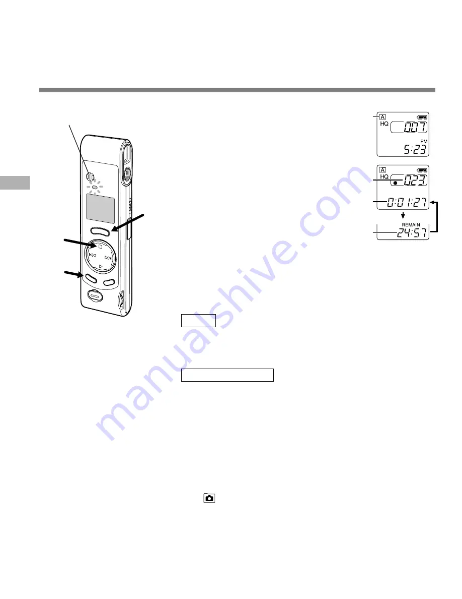 Olympus W-10 - 16 MB Digital Voice Recorder Instructions Manual Download Page 10