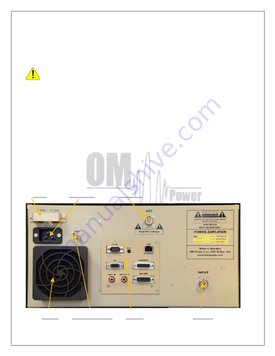 OM POWER OM2000A+ Скачать руководство пользователя страница 11